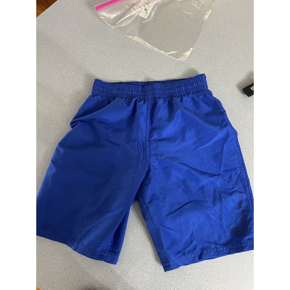 New Nike Youth Swim Trunks Size Medium Blue Inner Brief Quick Dry Colorful Swim